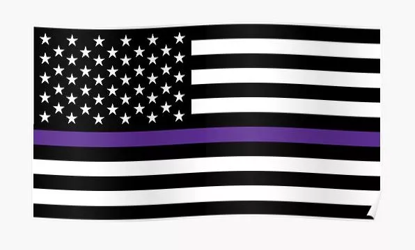 What Is The Meaning Of American Flag WIth Purple Stripe?